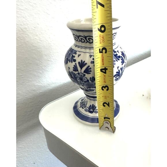 Royal Delft Blue & White Vase 6" Hand Painted Porcelain Vase 4867 FWE DB - Picture 5 of 6